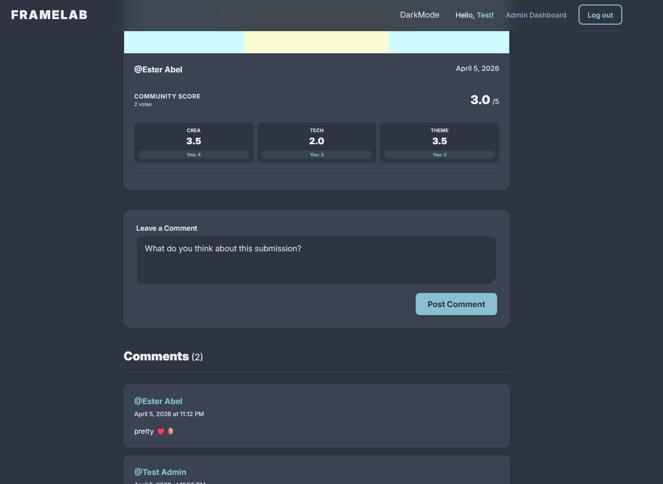 Interface du Site Web